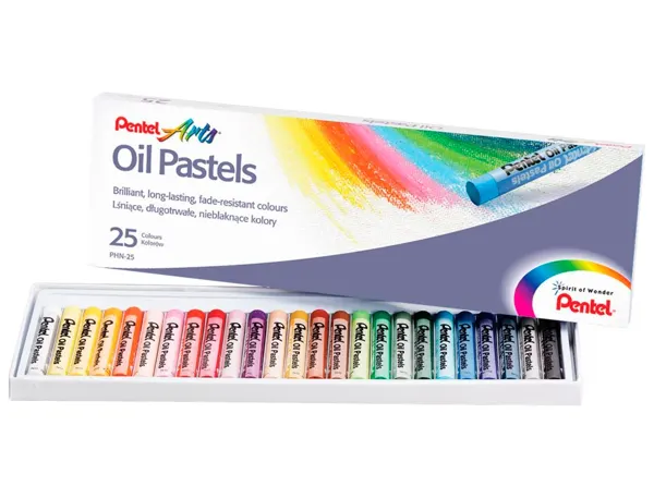 PentelArts Pastels à huile PHN 4, étui en plastique de 25 — Activités artistiques — vue 2