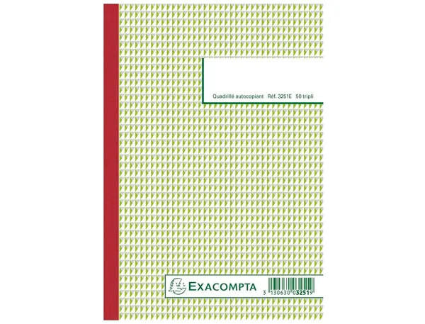 EXACOMPTA Manifold "Quadrillé", 210 x 148 mm, tripli — Papier, cahier & courrier — vue 3