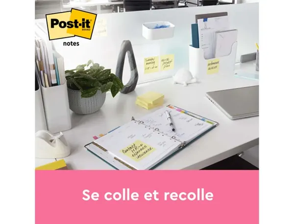 Post-it Bloc-note adhésif Z-Notes, 127 x 76 mm, jaune — Fournitures — vue 5