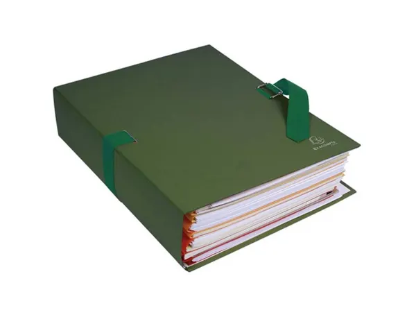 EXACOMPTA Chemise à dos extensible, A4, carton, vert foncé — Classement & archivage — vue 3