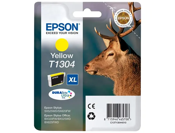 EPSON 1LB T1304 ink cartridge yellow extra high capacity 10.1ml 1-pack blister without alarm - DURABrite Ultra Ink… — vue 3