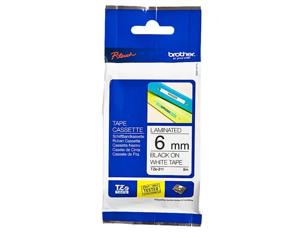 BROTHER P-TOUCH TZE-211 noir sur blanc 6mm — Informatique & bureautique — vue 3