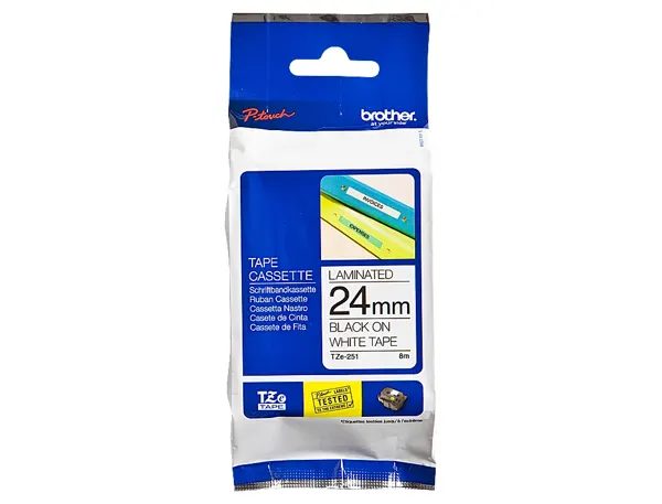 BROTHER P-TOUCH TZE-251 noir sur blanc 24mm — Informatique & bureautique — vue 3