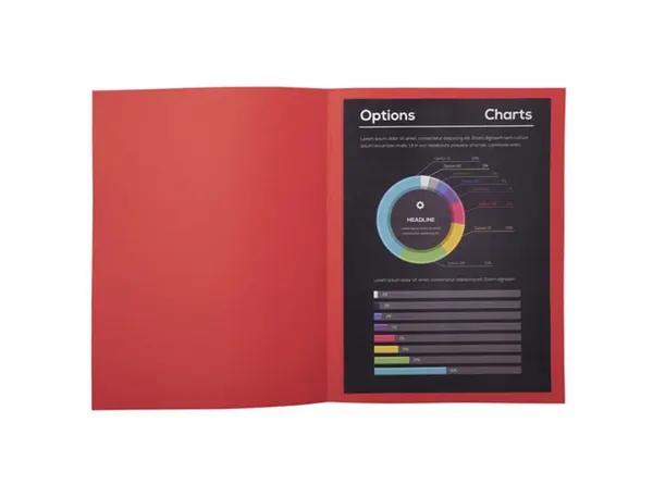 Paquet de 100 chemises 210g ROCK"S format 24x32 cm, rouge, EXACOMPTA — Classement & archivage — vue 5