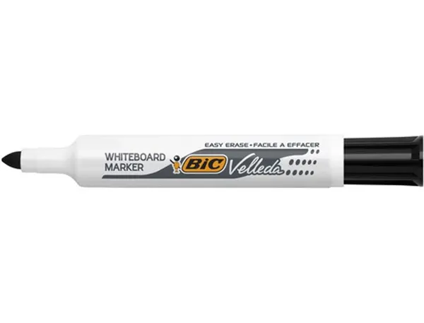 Marqueur Bic Velleda 1711 Effaçable Pointe Ogive Tracé 2mm Corps Plastique Encre Cétone Boîte 4 Unités — Fournitures — vue 4