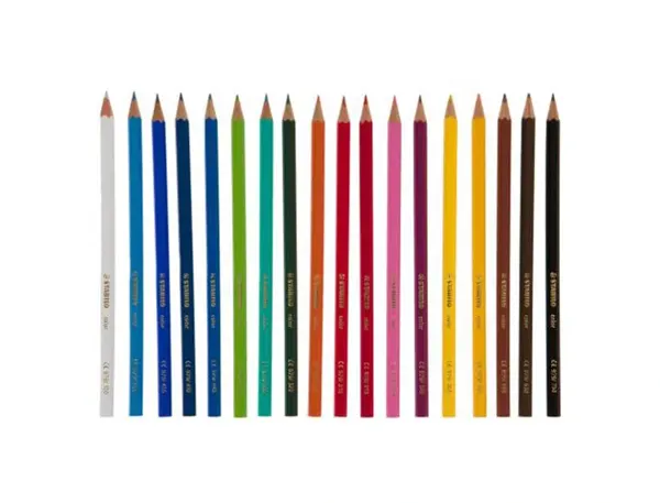 Crayon Couleur Stabilo Color Bois Hexagonal 175 mm Facile À Tailler Couleurs Denses Fluo Pochette 12 Unités —… — vue 3