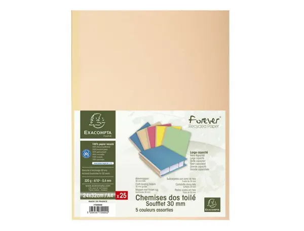 EXACOMPTA Chemise à soufflet, en carton, 320 g/m2, assorti — Classement & archivage — vue 3