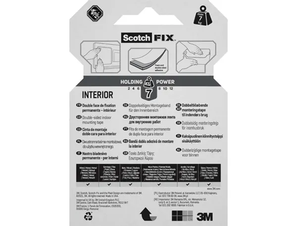 3M Ruban adhésif de fixation Scotch-Fix double face, 19 mm x — Produits de montage — vue 4
