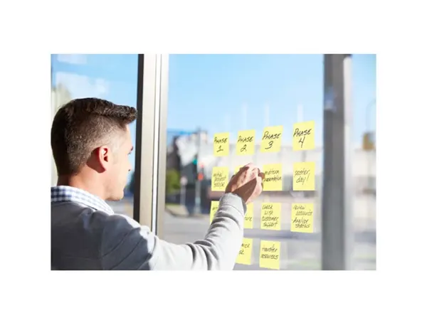Lot de 12 blocs  de 90 feuilles Z-Notes Super Sticky post-it, 76 x 76 mm, couleur : jaune — Fournitures — vue 5