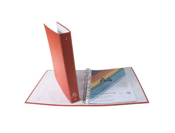 EXACOMPTA Classeur rembordé PP, A4, 4 anneaux, rouge — Classement & archivage — vue 4