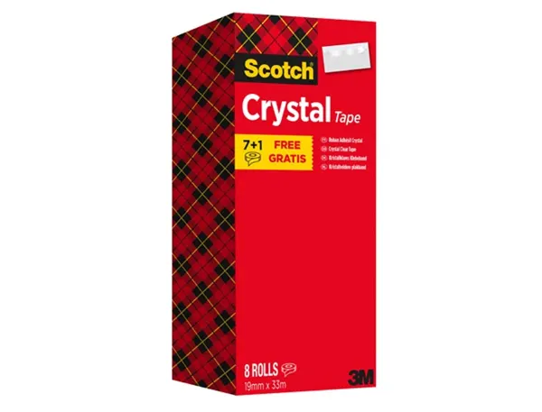 Scotch Ruban adhésif Crystal Clear 600, 19 mm x 33 m, 7+1 — Fournitures — vue 3