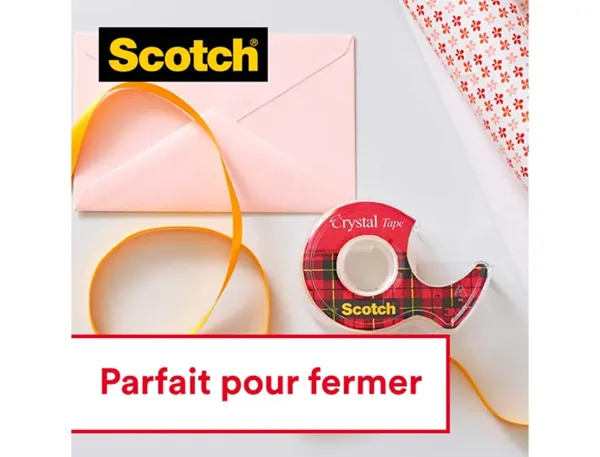 Scotch Ruban adhésif Crystal Clear 600, 19 mm x 33 m, 7+1 — Fournitures — vue 5