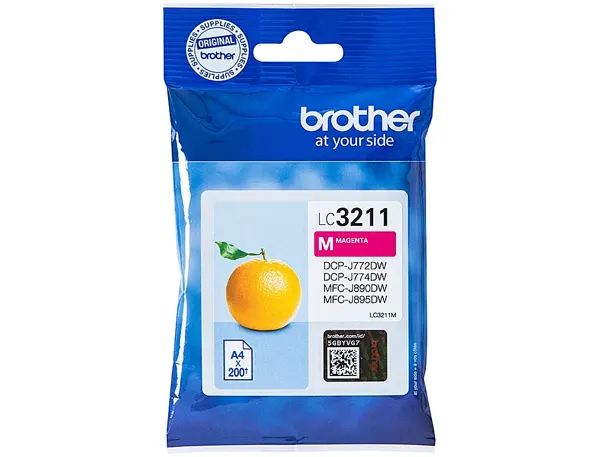 BROTHER LC3211M Magenta ink cartridge with a capacity of 200 pages — Cartouches & toners — vue 3