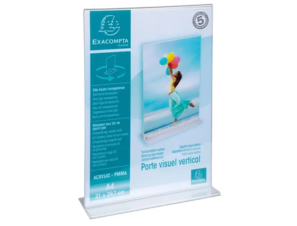 EXACOMPTA Présentoir de table EXACRYL, A4 portrait, droit — Supports publicitaires — vue 3