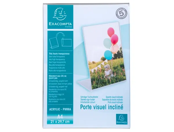 EXACOMPTA Porte-visuel, A4 portrait, incliné — Supports publicitaires — vue 3