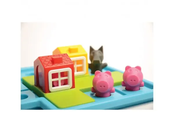 Jeu Interdacta Les 3 Petits Cochons 1 Plateau + 3 Maisons + 3 Cochons + 1 Loup + 1 Livret + 1 Livre Avec Le —… — vue 3
