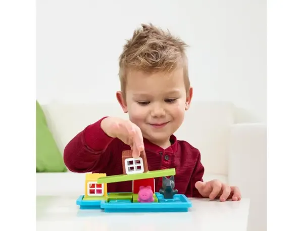 Jeu Interdacta Les 3 Petits Cochons 1 Plateau + 3 Maisons + 3 Cochons + 1 Loup + 1 Livret + 1 Livre Avec Le —… — vue 5