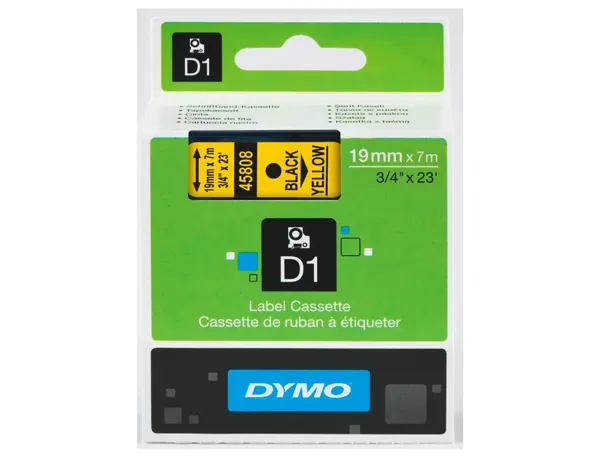 DYMO Ruban d'étiquette D1 noir/jaune, 9 mm x 7 m — Informatique & bureautique — vue 3