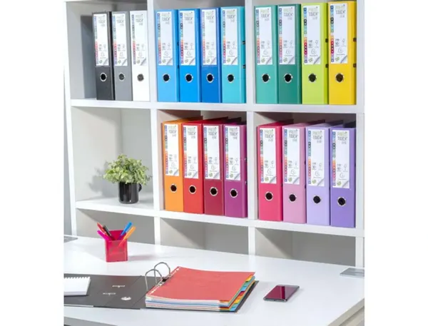 Classeur à levier PREM'TOUCH format A4+, dos 8 cm, couleurs — Classement & archivage — vue 4
