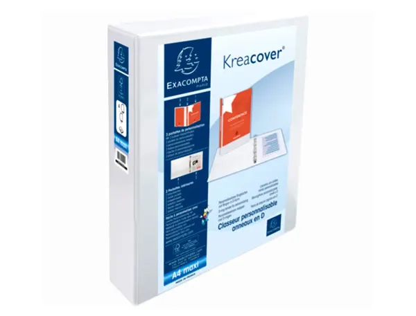 EXACOMPTA Classeur personnalisable Kreacover, A4 Maxi, blanc — Classement & archivage — vue 3