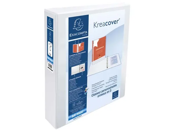 EXACOMPTA Classeur personnalisable Kreacover, A4 Maxi, blanc — Classement & archivage — vue 7