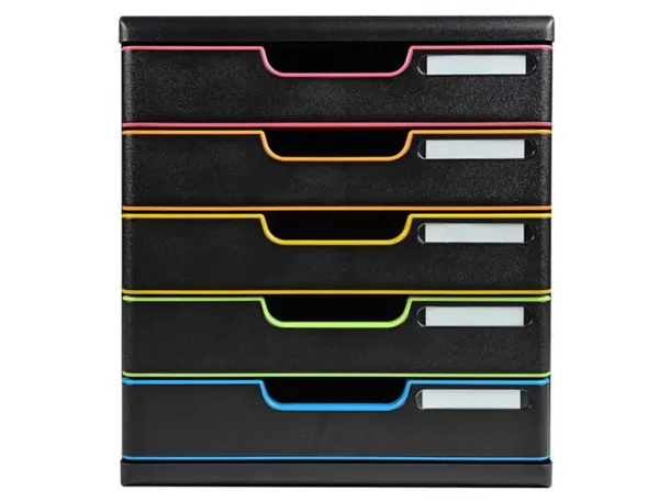 EXACOMPTA Module de classement MODULO A4, 5 tiroirs,arlequin — Aménagement d'espace — vue 3