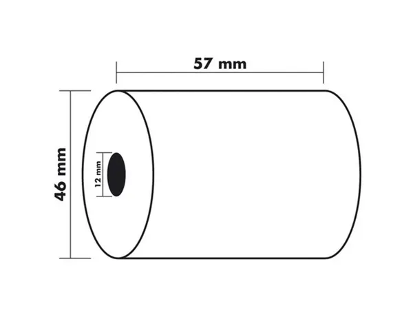 Bobine Thermique Exacompta Tickets Carte Bancaire 1 Pli 57x46 mm Mandrin 12 mm Métrage 25m Lot 10 Rouleaux —… — vue 5