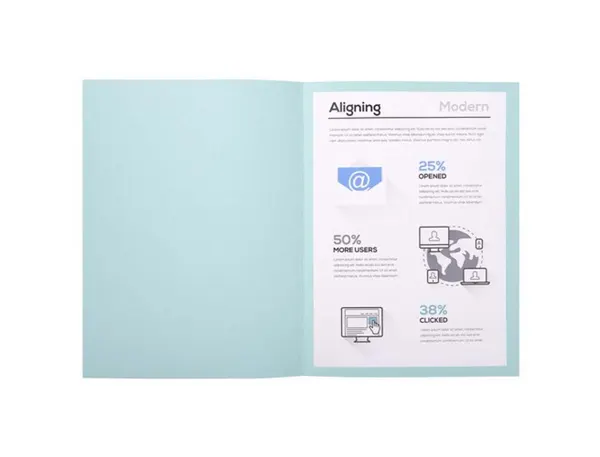 Chemise Exacompta Forever Carte Recyclée 220g A4 24x32 cm Coloris Bleu Clair Paquet 100 Unités — Classement &… — vue 6