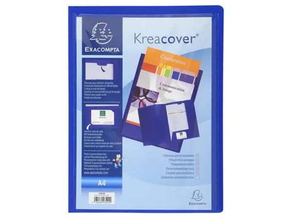 EXACOMPTA Chemise personnalisable Kreacover, PP, A4, bleu — Classement & archivage — vue 4