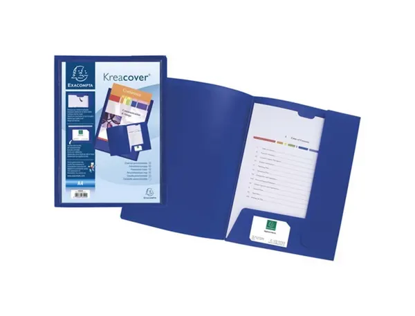EXACOMPTA Chemise personnalisable Kreacover, PP, A4, bleu — Classement & archivage — vue 5