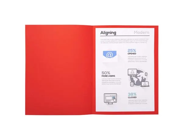 Chemise Exacompta Forever Carte Recyclée 220g A4 24x32 cm Coloris Rouge Paquet 100 Unités — Classement & archivage — vue 6
