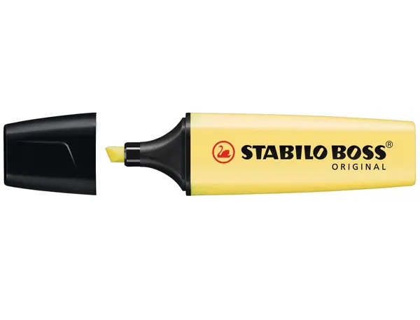 STABILO Surligneur BOSS ORIGINAL Pastel, jaune pastel — Fournitures — vue 3