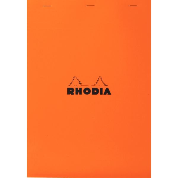 RHODIA Bloc agrafé No. 13, format A6, quadrillé 5x5, orange — Cahiers & blocs notes