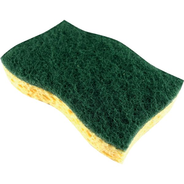 Lot de 10 éponges avec abrasif vert 10,8x6,5cm, N.C — SERVICES GENERAUX