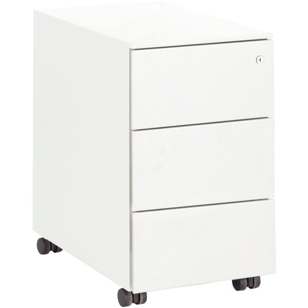 Caisson mobile 3 tiroirs métal Sunday L32 xH54 xP54 cm blanc, N.C — MOBILIER