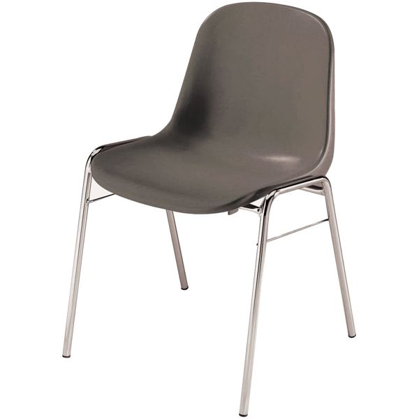 Chaise d'accueil coque Beta gris, N.C — MOBILIER