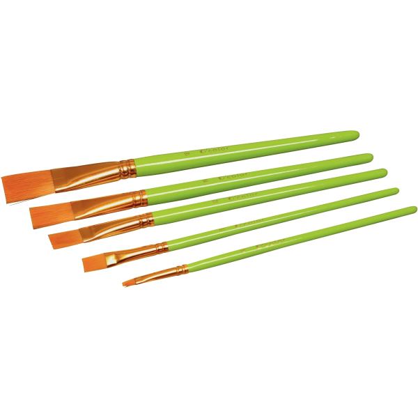 Sachet de 10 pinceaux synthétiques plat n°16, N.C — DESSIN SCOLAIRE ET PROFESSIONNEL