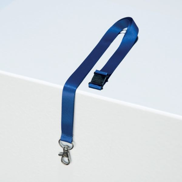 AVERY Tour de cou, en rPET, 440 x 15 mm, bleu — Badges & accessoires