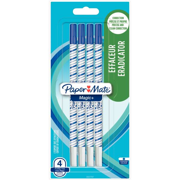 Paper:Mate Effaceur d'encre "Magic +", carte blister de 4 — Stylos plume & effaceurs