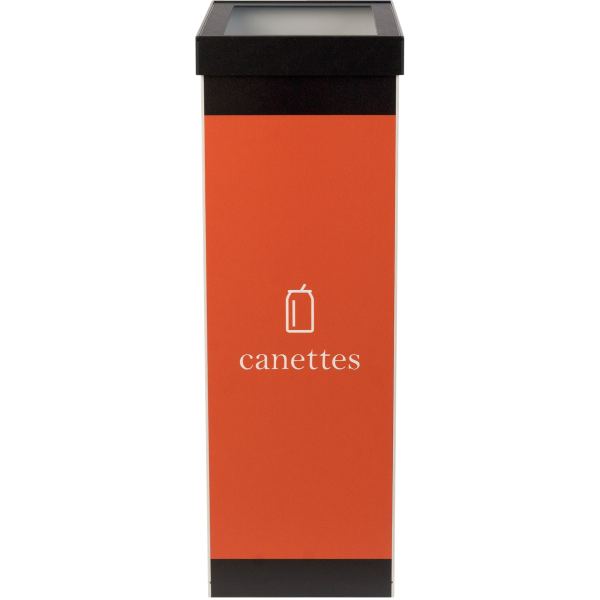 Corbeille tri sélectif métal noir 60L, N.C — SERVICES GENERAUX