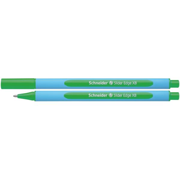Stylo-Bille Schneider Slider Edge Écriture Large 1mm Corps Triangulaire Caoutchouc Viscoglide Vert — ECRIRE ET CORRIGER