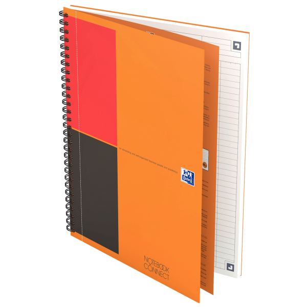 Oxford International Cahier "NOTEBOOK", B5, ligné — Reliures spirales sans micro-perforation