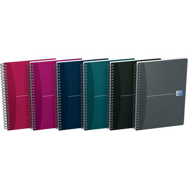 Oxford Office Carnet à spirale, A5, quadrillé, 180 pages — Reliures spirales sans micro-perforation