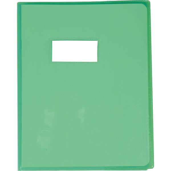 Protège-cahier en PVC 22/100ème, pour format 17x22 cm, vert — Non classé