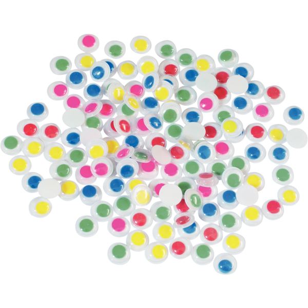 Sachet de 200 yeux mobiles à coller diamètre 10 mm 5 couleur, N.C — TRAVAUX MANUELS