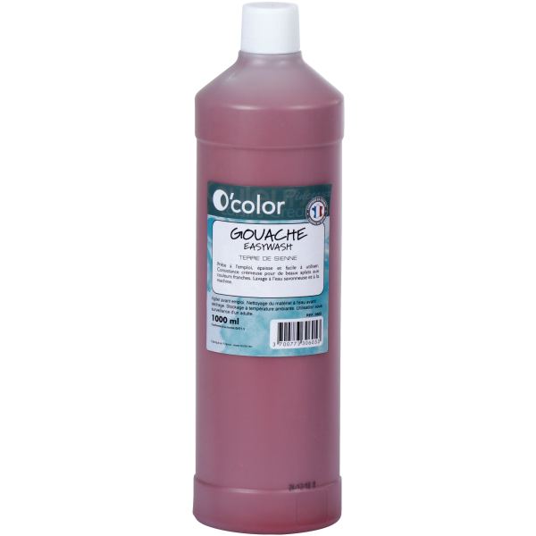 Flacon 1 L de gouache liquide économique O'COLOR coloris mar — DESSIN SCOLAIRE ET PROFESSIONNEL