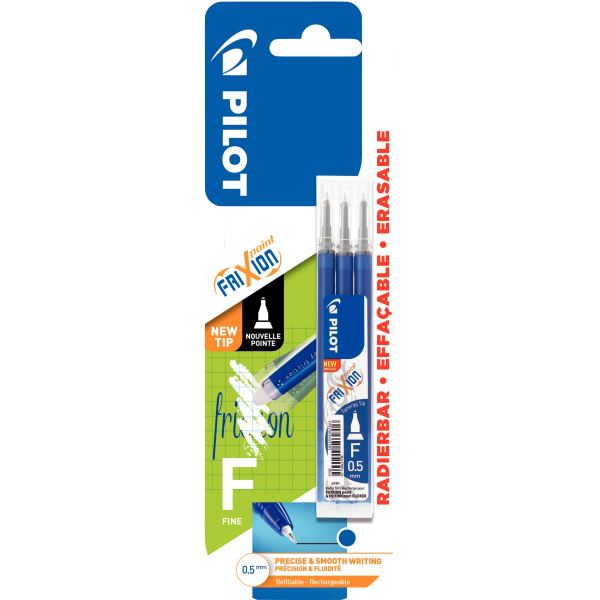 Blister de 3 recharges Frixion Point bleues — ECRIRE ET CORRIGER
