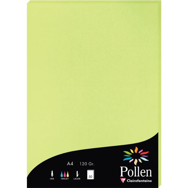 Pollen by Clairefontaine Papier A4, vert bourgeon — Cartes de voeux à faire soi-même