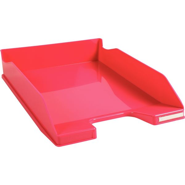 EXACOMPTA Corbeille à courrier COMBO MIDI, framboise glossy — Corbeilles à courrier