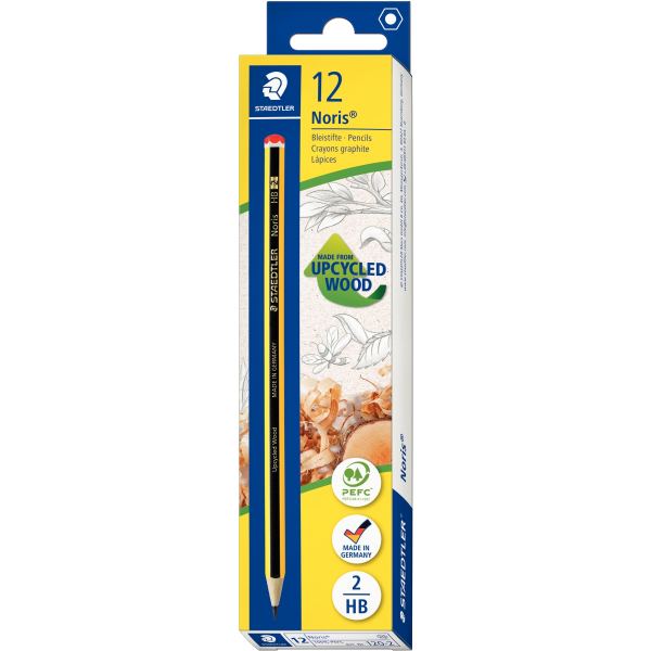 Crayon Graphite Staedtler Noris 120 Hb Hexagonal Mine 2mm Très Résistante — ECRIRE ET CORRIGER